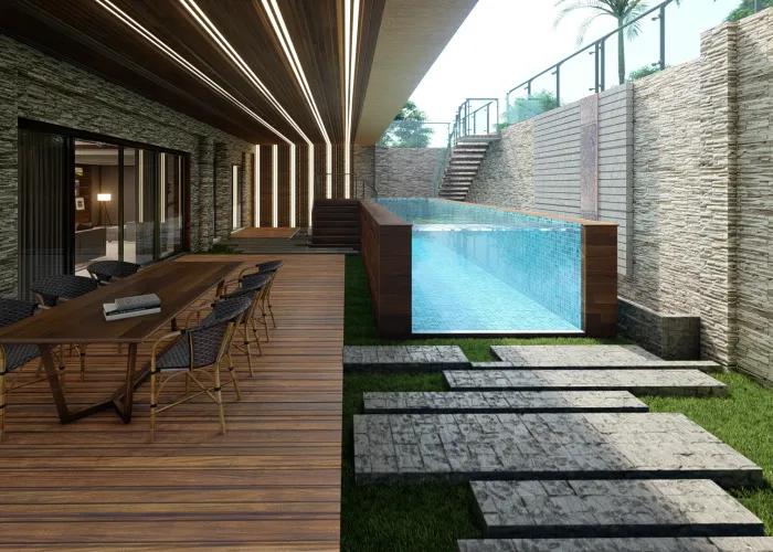Pool Decking, and Landscaping Ideas.