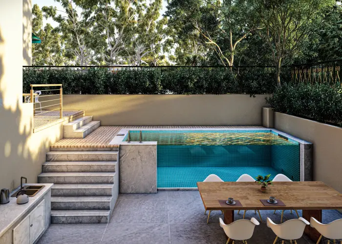 Metal pool design