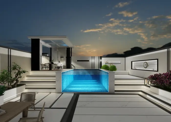 Metal pool